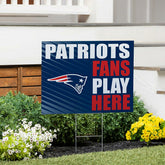 New England Patriots Coroplast Yard Sign "Fans Play Here"
