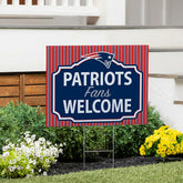 New England Patriots Coroplast Yard Sign, "Fans Welcome"
