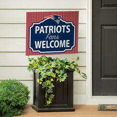 New England Patriots Coroplast Yard Sign, "Fans Welcome"