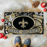New Orleans Saints Holiday PVC Mat, 28"x16"