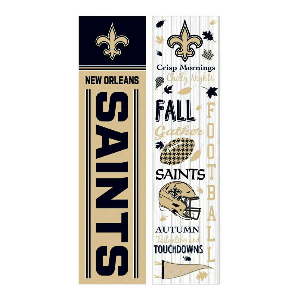 46" Double Sided Leaner, New Orleans Saints, Fall Seasonal