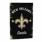 New Orleans Saints Wood Wall Sign, 16x24