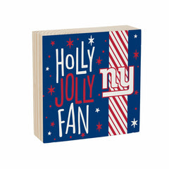 New York Giants Block, Holiday, 6x6