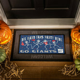New York Giants Flocked Coir Halloween Sassafras Switch Mat, 22"x10"