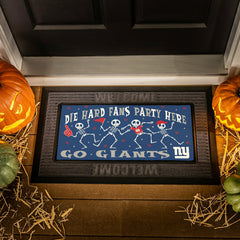 New York Giants Flocked Coir Halloween Sassafras Switch Mat, 22"x10"