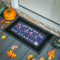 New York Giants Flocked Coir Halloween Sassafras Switch Mat, 22"x10"