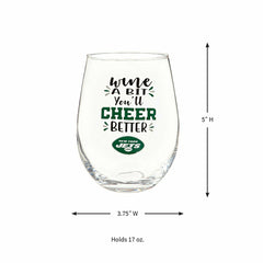 New York Jets, 17oz Boxed Stemless Wine