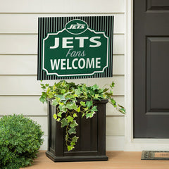 New York Jets Coroplast Yard Sign, "Fans Welcome"