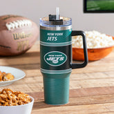 40oz Stainless Steel Canyon Cup w/ Straw, New York Jets