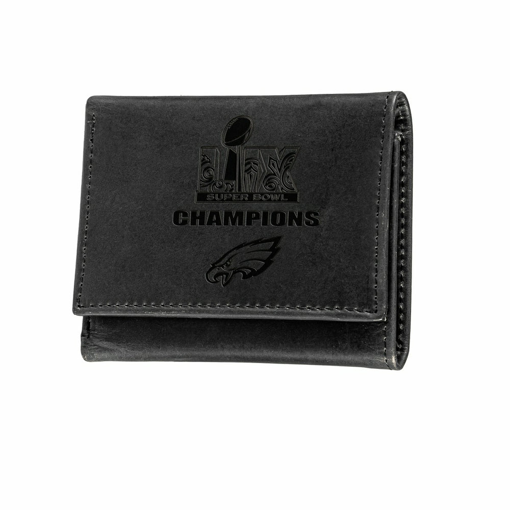 Philadelphia Eagles Super Bowl 59 Champions Wallet, Tri-fold, Black