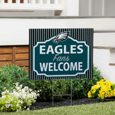 Philadelphia Eagles Coroplast Yard Sign, "Fans Welcome"