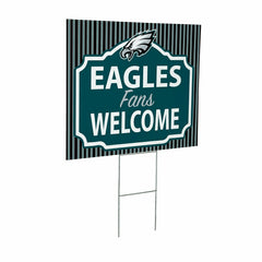 Philadelphia Eagles Coroplast Yard Sign, "Fans Welcome"