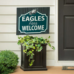 Philadelphia Eagles Coroplast Yard Sign, "Fans Welcome"
