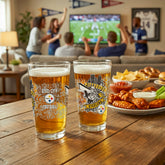 Pittsburgh Steelers 16oz Glass pint, Set of 2