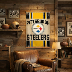 Pittsburgh Steelers, Canvas Wall Tapestry, Medium, 36x24