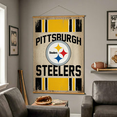 Pittsburgh Steelers, Canvas Wall Tapestry, Large, 54x36