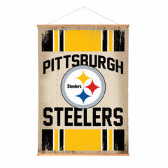 Pittsburgh Steelers, Canvas Wall Tapestry, Large, 54x36