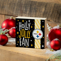 Pittsburgh Steelers Block, Holiday, 6x6