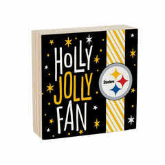 Pittsburgh Steelers Block, Holiday, 6x6