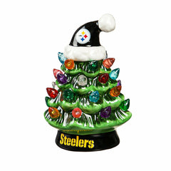 4" Mini LED Tabletop Christmas Tree, Set of 2, Pittsburgh Steelers