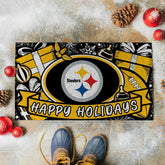 Pittsburgh Steelers Holiday PVC Mat, 28"x16"