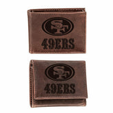 San Francisco 49ers, Bi-Fold and Tri-Fold Wallet Gift Set, Brown