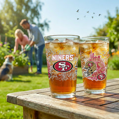 San Francisco 49ers 16oz Glass pint, Set of 2