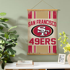 San Francisco 49ers, Canvas Wall Tapestry, Medium, 36x24