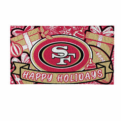 San Francisco 49ers Holiday PVC Mat, 28"x16"