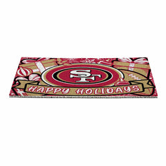 San Francisco 49ers Holiday PVC Mat, 28"x16"
