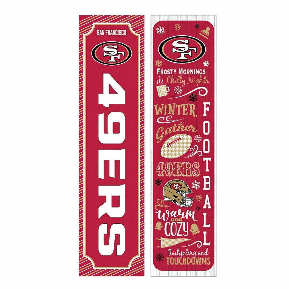 46" Double Sided Leaner, San Francisco 49ers, Winter Seasonal