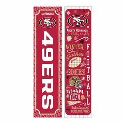 46" Double Sided Leaner, San Francisco 49ers, Winter Seasonal