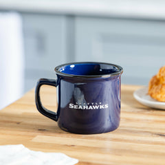 Seattle Seahawks Ceramic Camp Cup with Enamel Finish, 14oz
