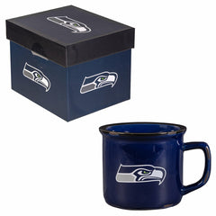 Seattle Seahawks Ceramic Camp Cup with Enamel Finish, 14oz