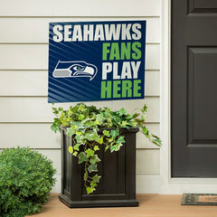 Seattle Seahawks Coroplast Yard Sign "Fans Play Here"