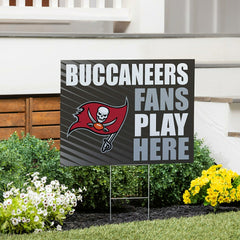 Tampa Bay Buccaneers Coroplast Yard Sign "Fans Play Here"