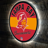 Tampa Bay Buccaneers NFL Football Large Round Vintage Edgelite LED Dec