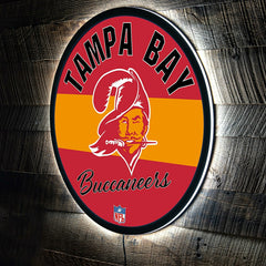 Tampa Bay Buccaneers NFL Football Large Round Vintage Edgelite LED Dec