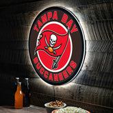 LED Wall Decor, Round, Tampa Bay Buccaneers