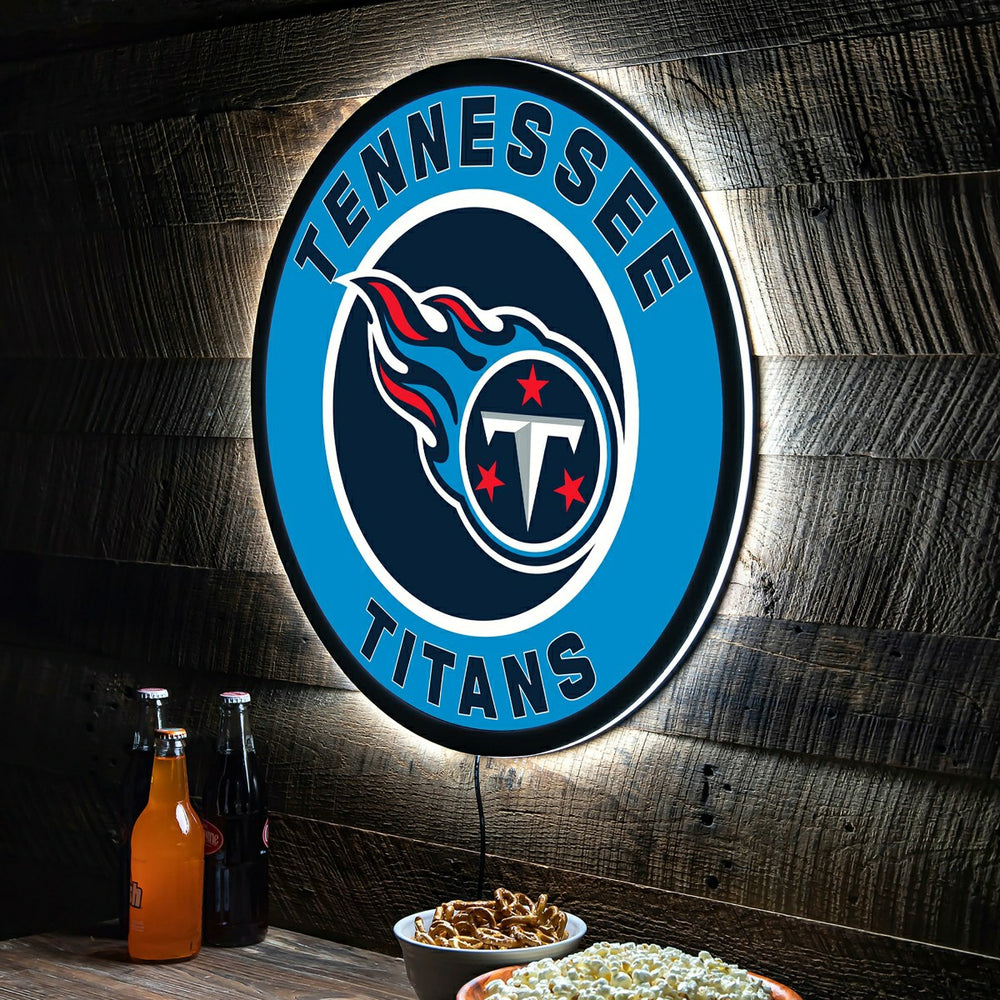 LED Wall Decor, Round, Tennessee Titans