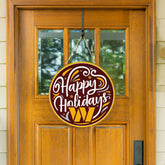 Washington Commanders Holiday Round Door Décor with Hanging Rope, 18x1
