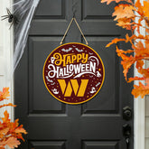 Washington Commanders Halloween Round Door Décor with Hanging Rope, 18