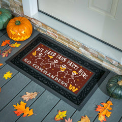 Washington Commanders Flocked Coir Halloween Sassafras Switch Mat, 22"