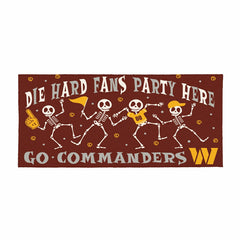 Washington Commanders Flocked Coir Halloween Sassafras Switch Mat, 22"