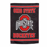Embossed Suede Flag, House Size, Ohio State University