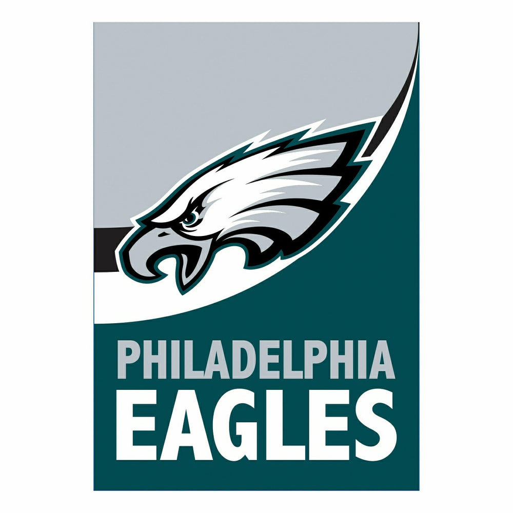 Philadelphia Eagles Burlap House Flag