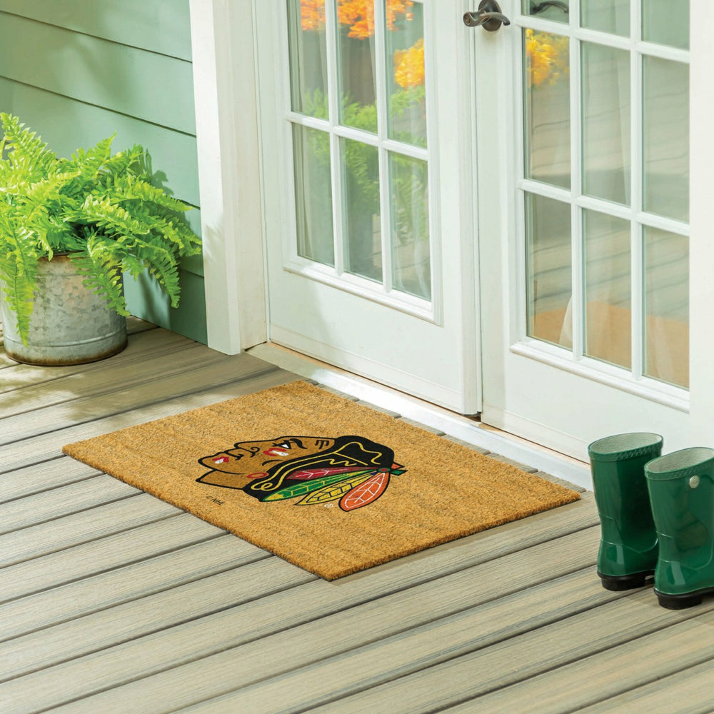 Chicago Blackhawks Large Full Color Coir Mat, 36"x24"