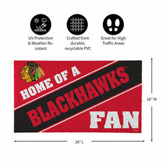 Chicago Blackhawks, PVC Mat COLOR, Home of a Fan