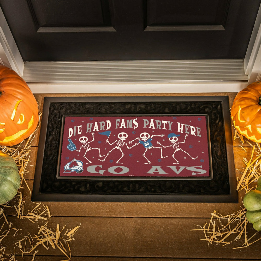 Colorado Avalanche Flocked Coir Halloween Sassafras Switch Mat, 22"x10