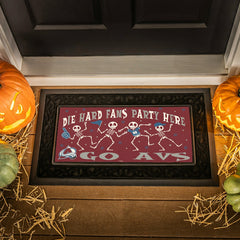 Colorado Avalanche Flocked Coir Halloween Sassafras Switch Mat, 22"x10
